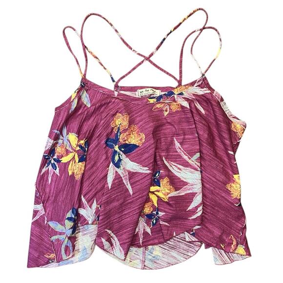 NWT Free People We The Free Hey Girl Spring Plum Tank Top Medium - Picture 1 of 7
